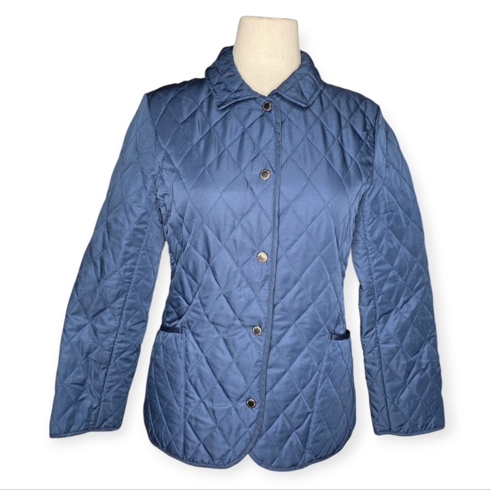 Steve & Barry’s Blue Quilted Snap Barn Jacket Women’s M Lightweight Coat
